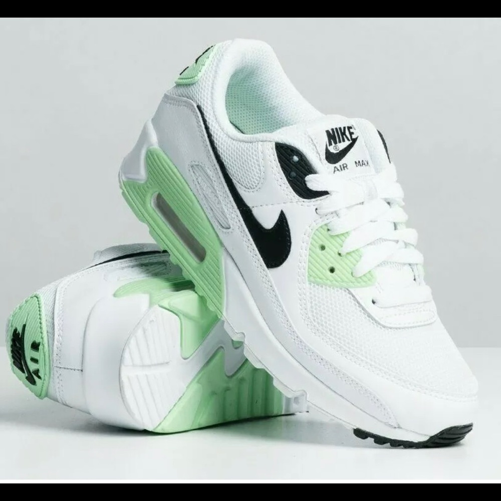 Nike Air Max 90 White Green CT1039-101 Women’s Sz - Picture 5 of 8